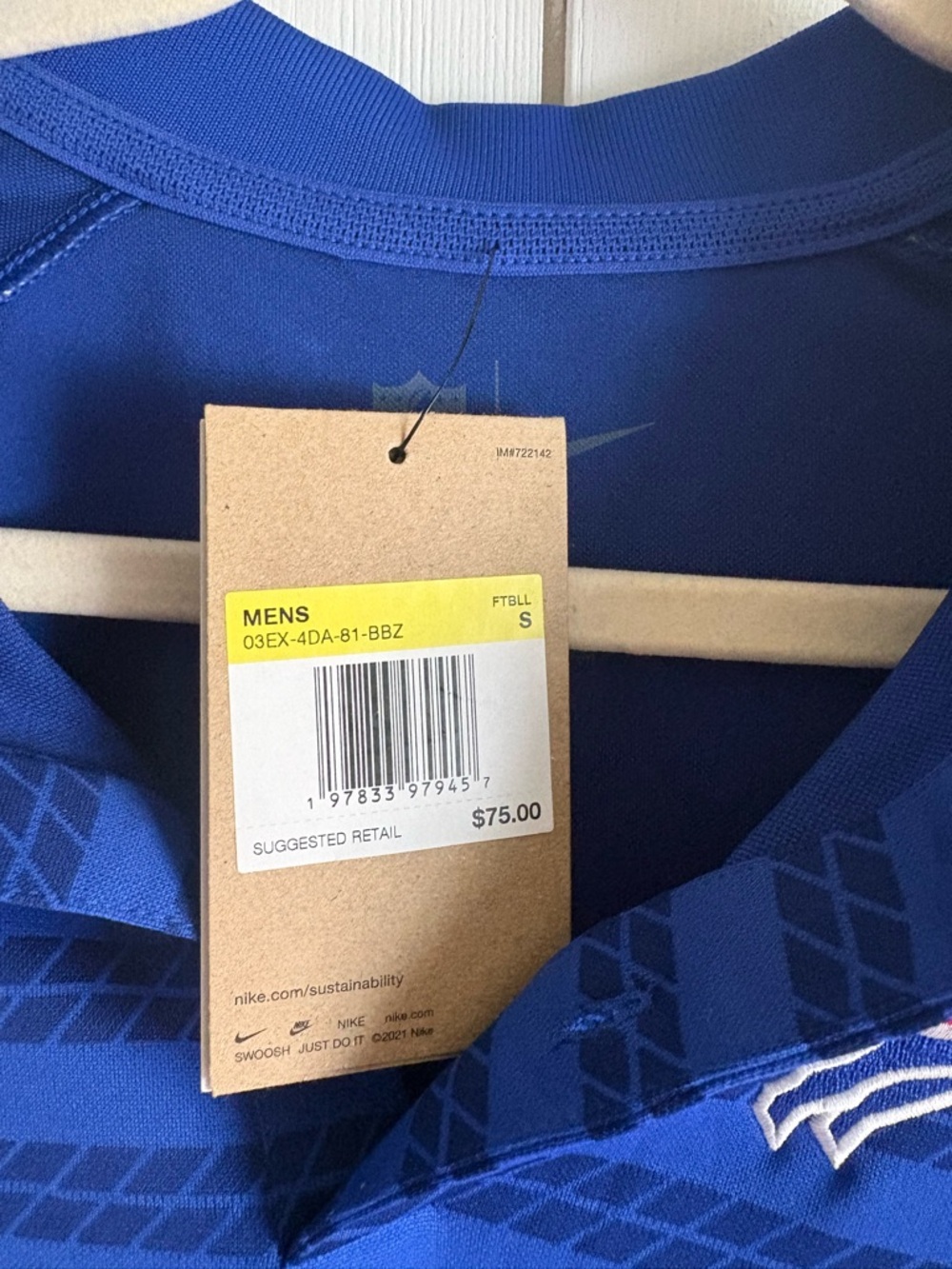 Nike Royal Blue Buffalo Bills Polo with Team Patch - Picture 2 of 5